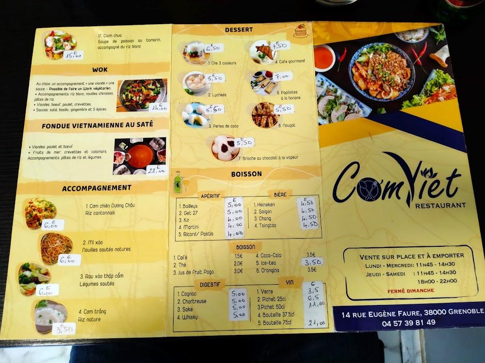 Restaurant Com Viet - Menu Image 1